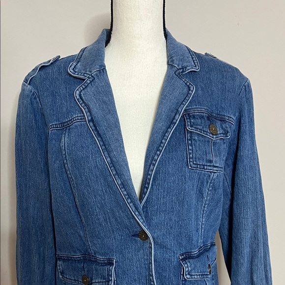 👖💙Tommy Hilfiger Vintage Women's Blue Denim Jacket - Picture 4 of 16